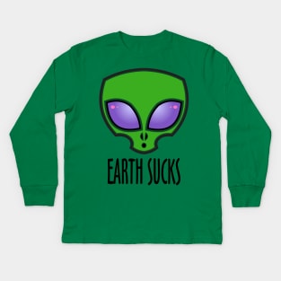 Earth Sucks Kids Long Sleeve T-Shirt